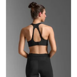 Aero Mesh Medium Impact Bra Black/Silver Reflective
