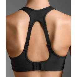 Aero Mesh Medium Impact Bra Black/Silver Reflective