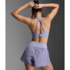 Aero Mesh Medium Impact Bra Digital Lilac/White Reflective