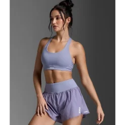 Aero Mesh Medium Impact Bra Digital Lilac/White Reflective