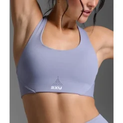 Aero Mesh Medium Impact Bra Digital Lilac/White Reflective