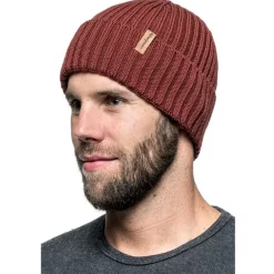 Beanie Rib Rust Red