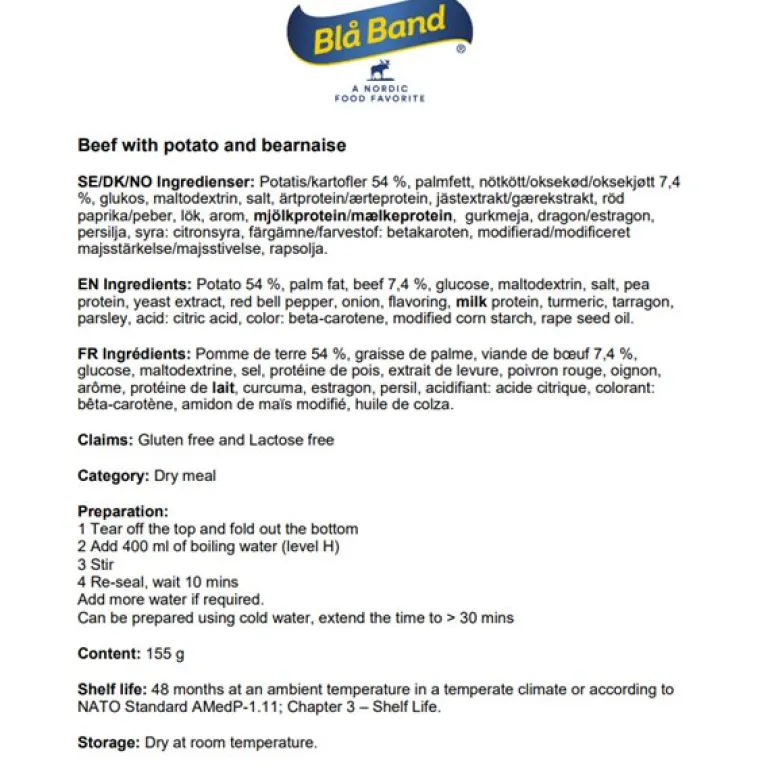 Beef With Potato And Bearnaise