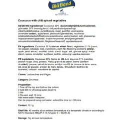 Blåband Expedition Meal. Couscous med ch