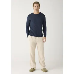 Fig Loose Linen Pants Light Feather Gray