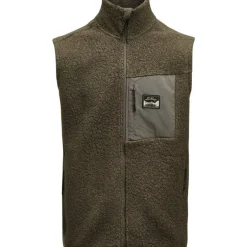 Flok Wool Ms Pile Vest Forest Green
