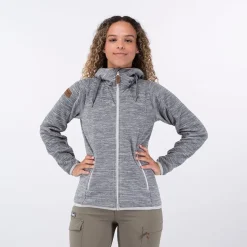 Hareid NoHood Fleece Jacket Women Aluminium