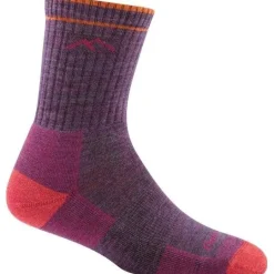 Hiker Micro Crew Sock Cushion Plum Heather