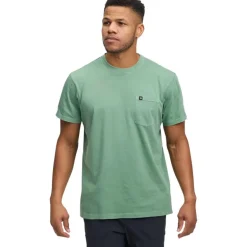 M Diamond Patch Ss Pocket Tee Laurel Green