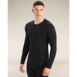 Men Merino 200 Oasis LS Crewe Black