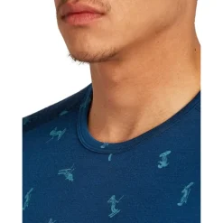 Men Merino 200 Oasis LS Crewe Snow Day A Atlantis/Topaz/Aop