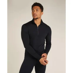 Men Merino 200 Oasis LS Half Zip Black