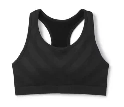 Merino Sport Seamless Racerback Bra Black