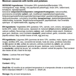 Mexican Casserole with Lentils and Potat