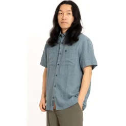 M Scenic Route Ss Shirt Midnight Blue-Glacier