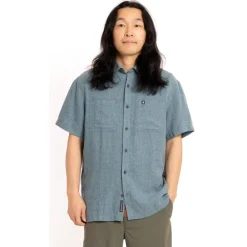 M Scenic Route Ss Shirt Midnight Blue-Glacier