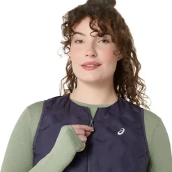 Nagino Run Padded Gilet Women Indigo Fog