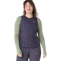 Nagino Run Padded Gilet Women Indigo Fog