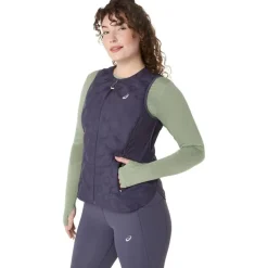 Nagino Run Padded Gilet Women Indigo Fog