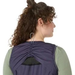 Nagino Run Padded Gilet Women Indigo Fog