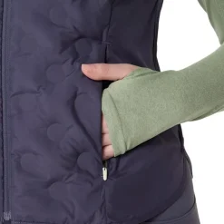 Nagino Run Padded Gilet Women Indigo Fog