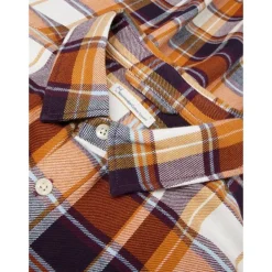 Organic Cotton Checked Flannel Shirt GOT Red Check