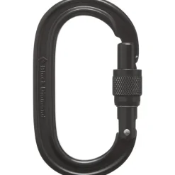 Oval Keylock Scrwgt Carabiner Black