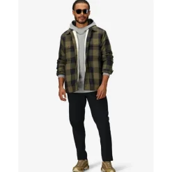 Ridgefield Sherpa Flannel Shirt Jacket Nori/Black