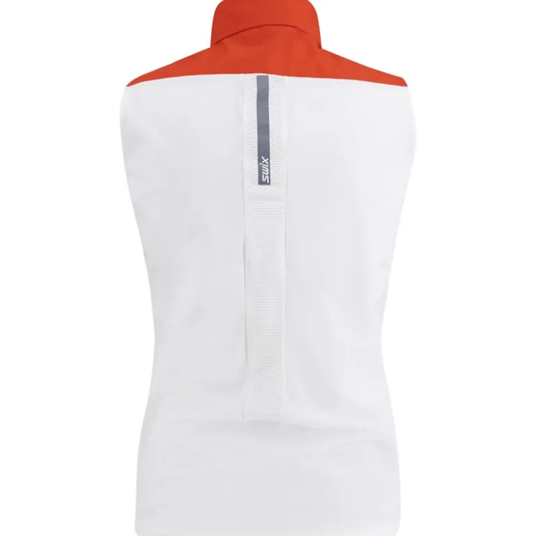 Roadline Wind Vest M Bright White/Fiery Red