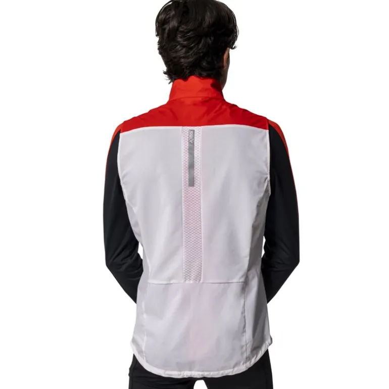 Roadline Wind Vest M Bright White/Fiery Red