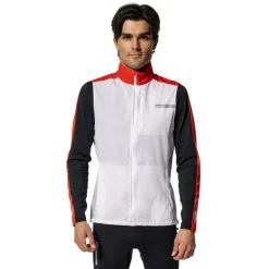 Roadline Wind Vest M Bright White/Fiery Red