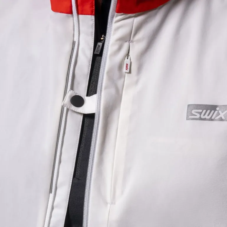 Roadline Wind Vest M Bright White/Fiery Red