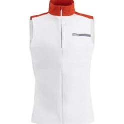 Roadline Wind Vest M Bright White/Fiery Red