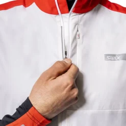 Roadline Wind Vest M Bright White/Fiery Red