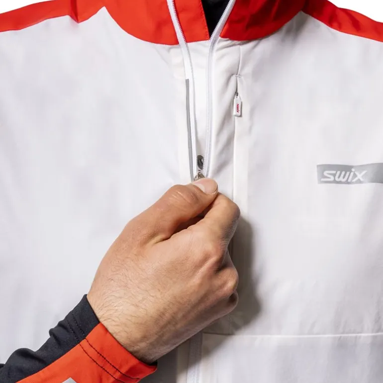 Roadline Wind Vest M Bright White/Fiery Red
