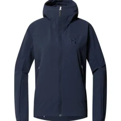 Rosson Softshell Hood Women Tarn Blue
