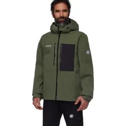 Stoney HS Hooded Jacket Men Dark Marsh/Black