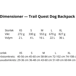 Trail Quest Dog Backpack Blue