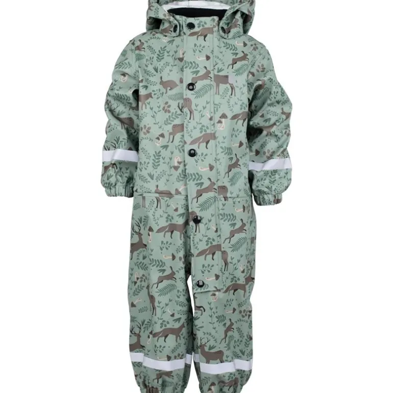 Vattholma Rain Baby Overall Green/Brown