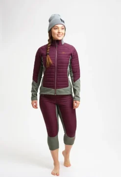 W Fusion Stretch Jacket Aubergine Blocked