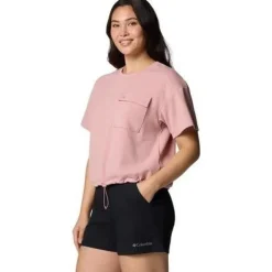 W Granite Point Knit SS Eraser Pink