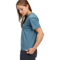 W Mountainscape Ss Tee Creek Blue
