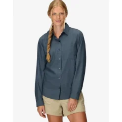 Wm's AirExchange UPF 40 LS Shirt Thunderhead