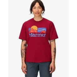 Wm's Coastal Tee SS Red Mulberry