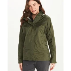 Wm's PreCip Eco Jacket Dark Green
