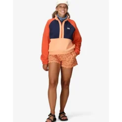 Wm's Retro Rocklin 1/2 Zip Fresh Apricot/Arctic Navy/Ginger Bl