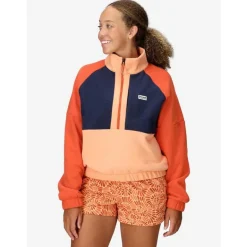Wm's Retro Rocklin 1/2 Zip Fresh Apricot/Arctic Navy/Ginger Bl