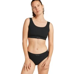 Women Merino Blend Rib Lotus Hipster Black