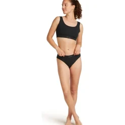 Women Merino Blend Rib Lotus Hipster Black