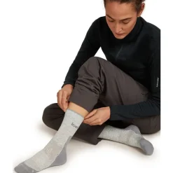Women Merino Hike+ Light Crew Blizzard Hthr/Alloy